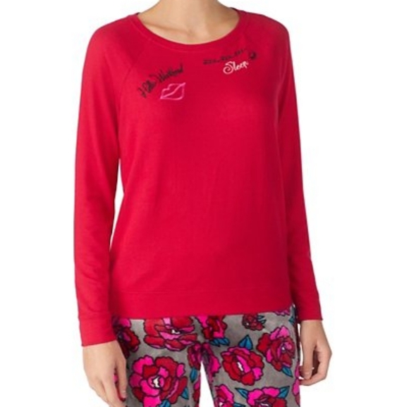 Betsey Johnson Red Embroidered Weekend Sweater Size Medium - Picture 1 of 7
